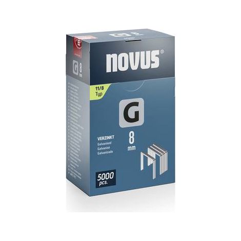Grapas novus tipo 11 5000 uds alambre 1,25 mm 10,6x8 mm