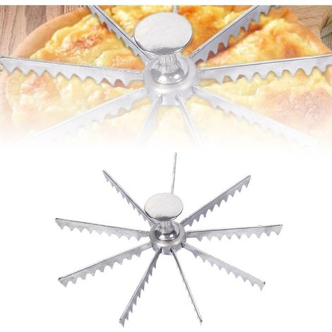 Coupe-tarte complet, marqueur de tarte 5/6/7/8/9/10/12 parts en alliage d'aluminium, diviseur de portions pour tarte, insert pour moule à tarte, séparateur de tarte, outils de cuisson pour fêtes (1/5)