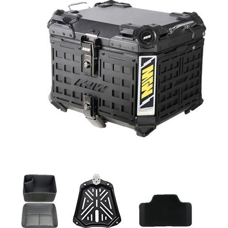 Boîte de rangement, alliage d'aluminium durable, système de verrouillage sécurisé, armure-55L (1/2)