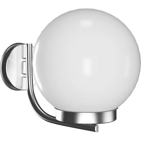Lampe murale jardin moderne 32 x 25 cm idéale pour éclairage extérieur ambiance cosy en acier inoxydable blanc (1/3)