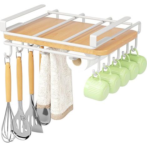 Étagère de rangement, étagère suspendue pour couvercle de casserole, armoire inférieure, planche à découper, étagère à découper (1/5)