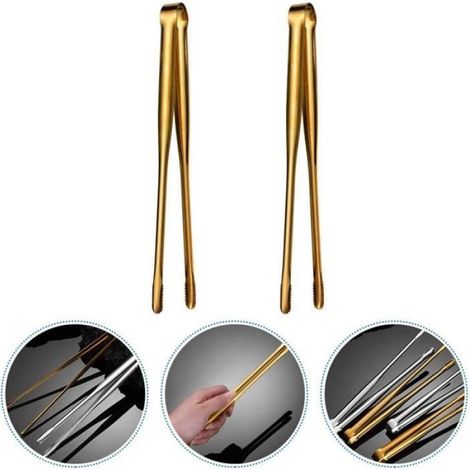 Pince de cuisine en acier inoxydable pour barbecue coréen-japonais - 2 pièces (1/4)