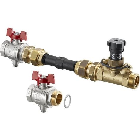 OVENTROP Juego de conexión del contador de calor para Multidis SF con Hycocon VTZ DN 20, forma de paso, válvulas de bola DN 20, 1404579 (1/2)