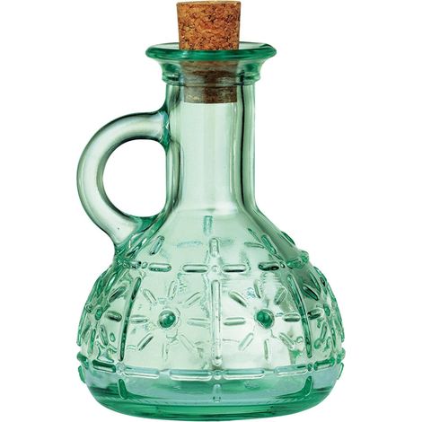 OLIERA COUNTRY IN VETRO COLORATO CON TAPPO IN SUGHERO  PER LA CUCINA