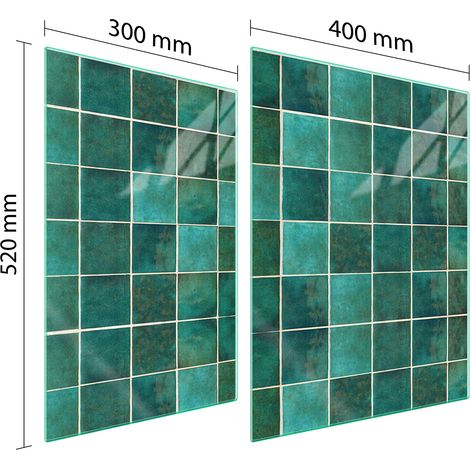 GLASSCHUTZPLATTE FÜR HERD 70x52 GRÜN