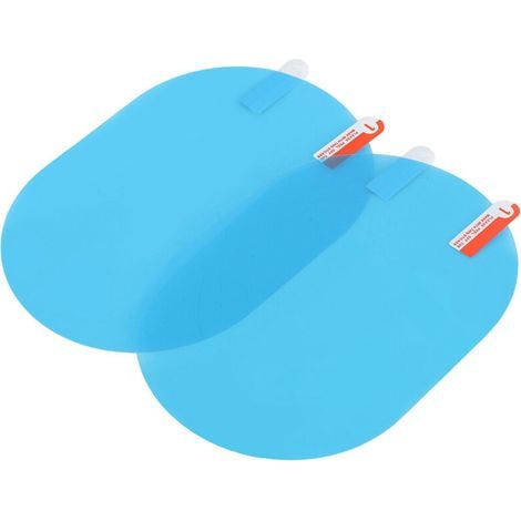 Car rearview mirror rain protection film, anti-fog and waterproof sticker, blue oval 100x145mm (1/5)