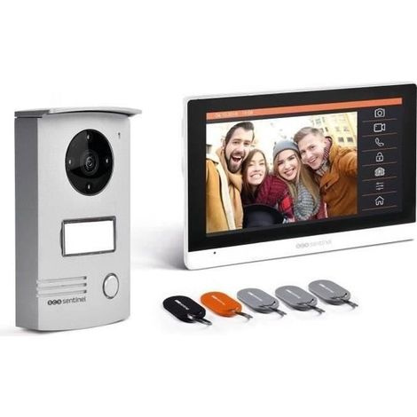 Scs Sentinel – Interphone vidéo filaire 7 pouces – Badges RFID – Vision nocturne – Platine de rue grand angle IP55 – Garantie 5 ans
