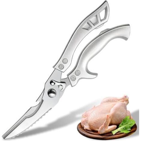 Ciseaux de cuisine haute performance, ciseaux de cuisine professionnels en acier inoxydable, ciseaux multifonctions pour volaille, poulet, poisson, viande, légumes, herbes, os, noix (1/5)