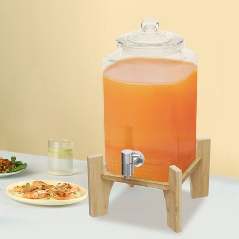 Distributeur de boissons en verre de 5 litres/1,1 gallon Distributeur de jus de fruits Distributeur de jus de fruits de 5 kg Distributeur de boissons (1/5)