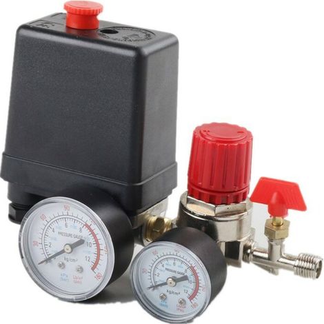 Compresseur d'air pressostat valve pressostat compresseur d'air avec manomètre régulateur (1/4)