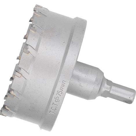 Foret scie cloche carbure de tungstène 75mm, trépan industriel TCT pour métaux épais, ouvreur de trous perceuse (1/5)