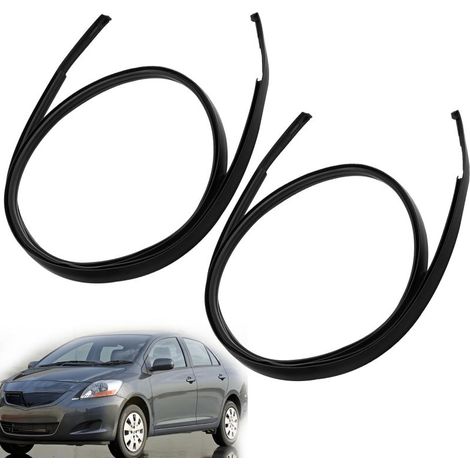 Passend für Toyota Yaris Limousine 2007–2011, linke und rechte Dachreling, schwarz, Gummi, 75552-52140 75551-52160 (1/5)