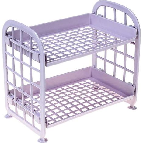 Porte shampoing Douche rangements Salle de Bain Douche Caddy autoportant Douche Plateau Porte-Serviettes de Bain Coin Douche Caddy Purple-Fei Yu (1/2)