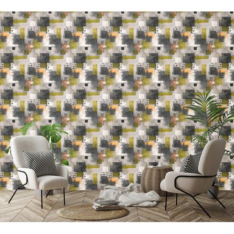 Wallarena Vliestapete Abstrakt Retro Geometrisch für Wohnzimmer und Schlafzimmer, 10 m x 50 cm – inkl. Kleister & Anleitung (1/5)