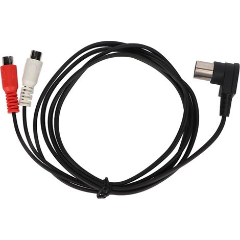 Câble audio DIN 5 broches mâle vers 2 RCA femelle à angle droit, 1,5 m, fiche mâle 5 pins vers Y fendue 2RCA, brancher et utiliser (1/5)