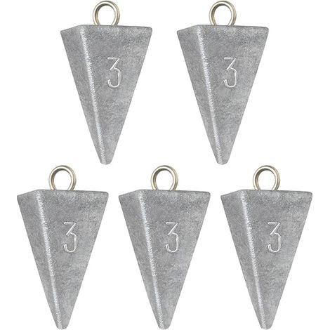 Plomb Pyramidal - 28 g à 910 g - Pour Pêche en Eau Salée et Eau Douce - Fond et Trainée - Lot de 1 (1/5)