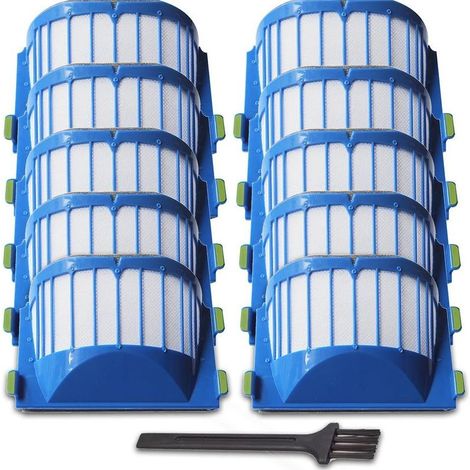 Accessoires pour aspirateur, lot de 10 pièces, pièces de rechange pour filtres Roomba, kit de filtres Aero Vac