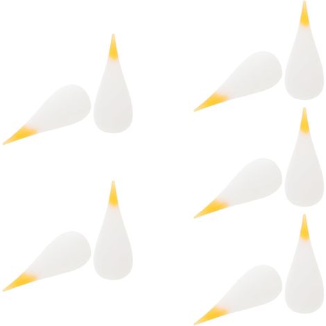 10 Pièces Ampoules LED à Effet Flamme, Embout de Flamme en Silicone Blanc, Portables, Légères et Résistantes aux Chocs, pour Bougies LED et Lampes à Huile, Décoration Intérieure (1/5)