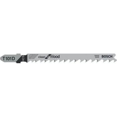 Lame de scie sauteuse T 101 D Clean pour bois, pack de 100