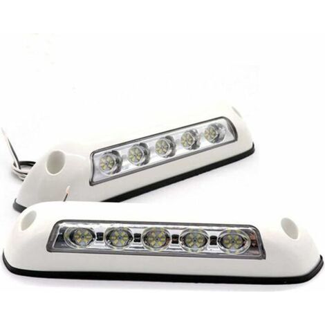2Pcs RV LED Awning Lights 12V Waterproof LED Porch Lights Interior Wall Lamps for Caravan Motorhome Boat Yacht Trailer Trucks (lampes murales intérieures pour caravane, bateau, remorque)