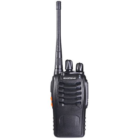 Talkie-walkie sans licence PT88E PMR446, 16 canaux, rechargeable par USB, avec lampe torche LED, talkie-walkie professionnel avec oreillette, idéal pour la maison et l'école (lot de 3, noir) (1/3)