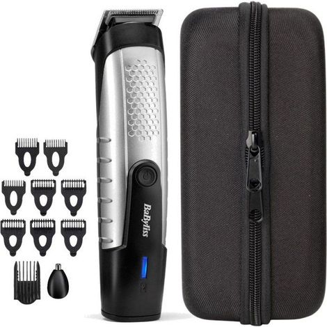 Trimmer per barba Babyliss P1358E Lithium Power impermeabile lame in acciaio inox autonomia 80 min (1/5)