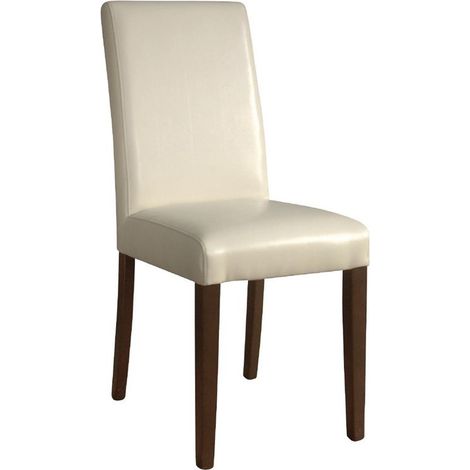 Chaises en Simili Cuir Crème - Lot de 2 - Bolero (1/5)