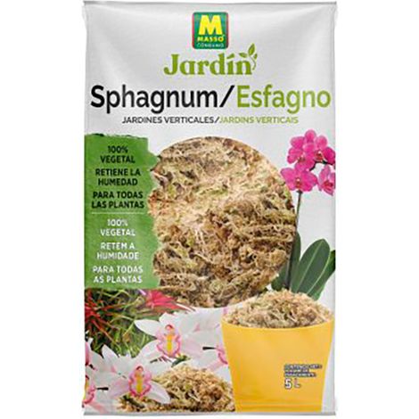 Sphaigne Massó 5l Substrat Naturel Haute Rétention D'eau - Massó