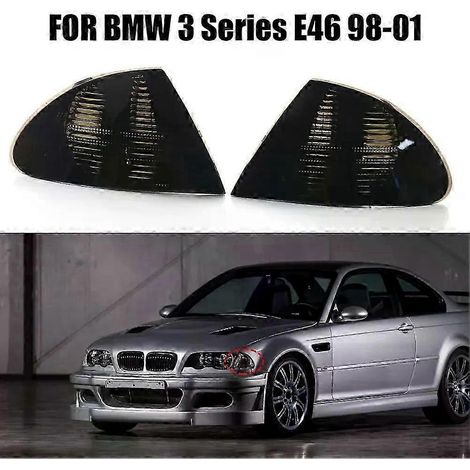 1 Paar Eckblinker vorne, passend für BMW E46 3er Limousine (1998–2001), ohne Leuchtmittel, getönte Gläser – JXLGV (1/5)