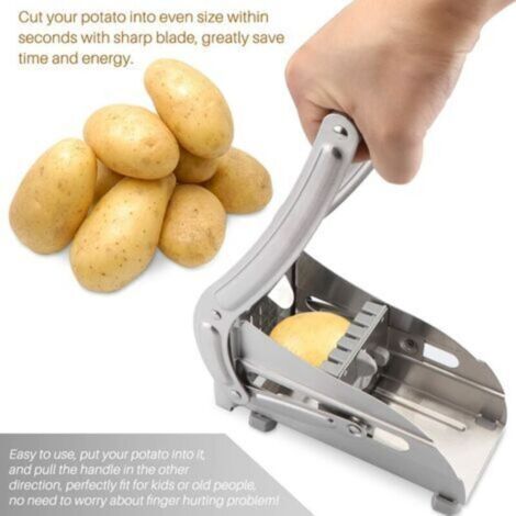 Coupe-frites professionnel en acier inoxydable pour pommes de terre et légumes pour usage domestique et commercial (1/3)