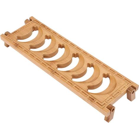 1 paquet de support de rangement pour tasse à thé en bambou naturel respectueux de l'environnement, service à thé Kung Fu et accessoires de cérémonie du thé (1/2)