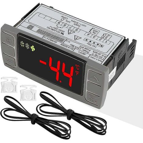 Universeller Ersatz-Temperaturregler XR02CX-4N1F1 für gewerbliche Kühlschränke, 120 V, 50–60 Hz, mit Temperaturfühler (1/5)