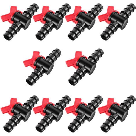 Adaptateur pour système d'irrigation goutte à goutte, raccord de tuyau rond en plastique, étanche, lot de 10, idéal pour le jardinage domestique. (1/5)