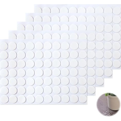 350 Pièces Ruban Double Face Transparent, 20mm Adhésif mural rond points Autocollant Amovible Sans Traces Imperméable pour Ménage mur DIY Artisanat Décorations Fête Mariage Anniversaire (1/5)