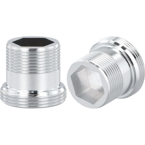 Adaptateurs de Robinet M22-M18, 2 Pièces en Métal - Connecteur Filetage Mâle pour Aérateur d'Évier de Cuisine, Installation Facile et Robuste (1/5)
