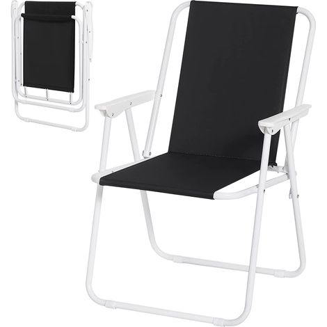 Woltu – Chaise de camping pliante légère 2.1 kg – Structure stable avec tubes en fer 18 mm – Siège en toile Oxford 600D imperméable – 100 kg