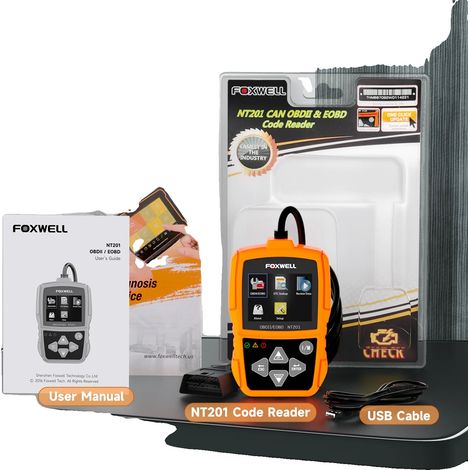 Scanner automobile, diagnostic du voyant moteur, lecteur de code de voiture professionnel, NT201 (1/2)