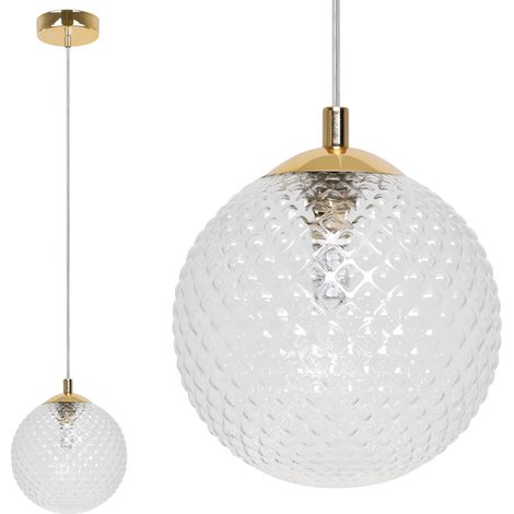 SUSPENSION CANNES 1 PLAQUE ABAT-JOUR TRANSPARENT 15CM G9 (1/5)