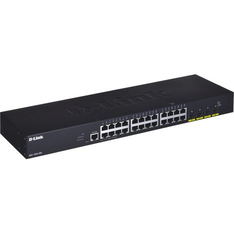 28-Port Smart Switch 4x 10G 28-Port Smart Managed Gigabit Switch 4x 10G dlink green 3.0 24x 10/100/1000Mbit/s TP RJ-45 Port 4x 10Gbit/s Fiber SFP+ (1/5)