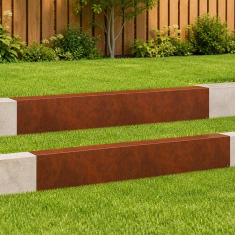vidaXL Perfil de cobertura para jardín 2 uds. 100 x 10 x 15 cm (1/5)