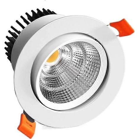 Plafonnier encastré anti-éblouissement LED 3W/20W, angle de diffusion orientable à 60°, IRC 90, blanc chaud 3000K / blanc 6000K (1/5)