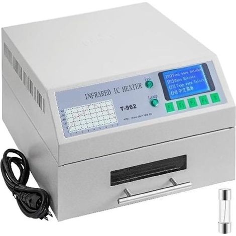 T962A T962 Four de Refusion de Bureau Station de soudage Machine de soudage Chauffage Infrarouge Carte PCB SMD SMT BGA Outil de Station de Reprise (Color : T962, Size : 1 UK) (1/5)