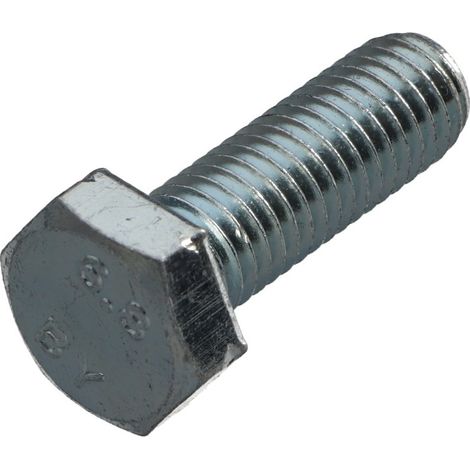 Vis métaux Tête hexagonale TH M4X30 Classe 6.8 Acier zingué-1 pièce (1/2)