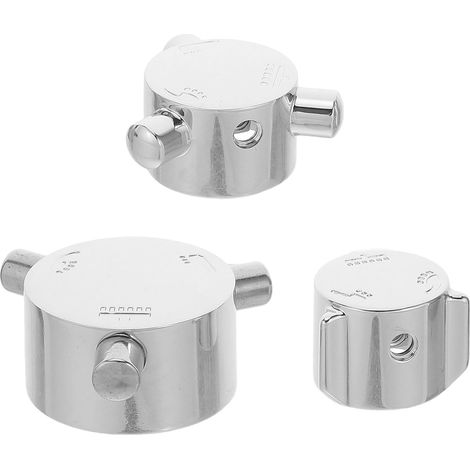 3 Pièces Poignée de Robinet, Plastique Argenté (1/5)