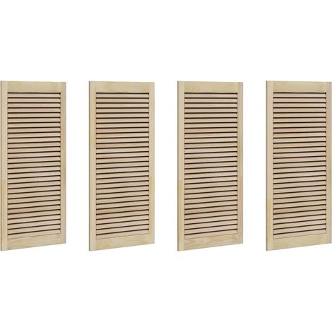 Porte de Cabinet avec porte 4 pcs Naturel 140.5 x 2.1 x 49.5 cm CFW71604 (1/4)