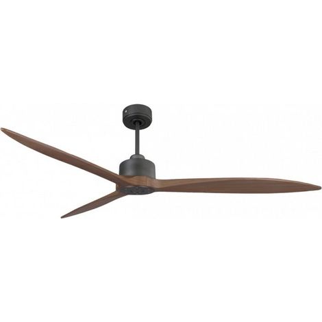 Modulo Latino III - Super destratificateur et ventilateur DC 166 cm noir pales bois sombre idéal 30 à 60 m² (1/5)