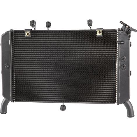 Radiador de motor, construcción de aluminio, compatible con modelos Yamaha, NEGRO (1/2)