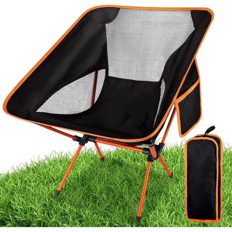 Zusammenklappbarer, tragbarer, bequemer Campingstuhl, ideal für Outdoor-Aktivitäten, Angeln, Wandern, Picknicks, Strand und Camping.