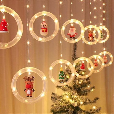 Boules à vœux LED, glaçons, guirlandes lumineuses, décorations de Noël, aménagement de fenêtre de chambre (1/5)