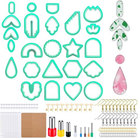 142 Werkzeuge Paste Polymer Grün Menthe Geschenk Fest Handmade (1/5)